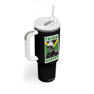 Pan Africanism Think Like Garvey Tumbler With Handle Marcus Garvey Jamaica Flag TS12 Print Your Wear