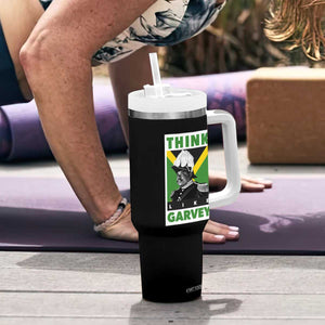 Pan Africanism Think Like Garvey Tumbler With Handle Marcus Garvey Jamaica Flag TS12 Print Your Wear