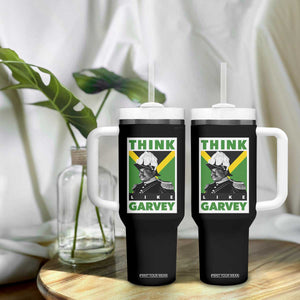 Pan Africanism Think Like Garvey Tumbler With Handle Marcus Garvey Jamaica Flag TS12 Print Your Wear