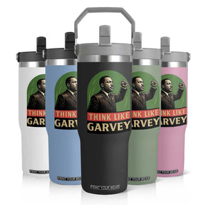 Think Like Garvey Flip Straw Tumbler Civil Rights Leader Gift TS12 Print Your Wear