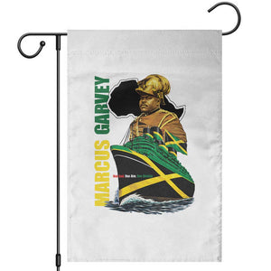 Marcus Garvey Jamaica Pride Garden Flag One God One Aim One Destiny TS12 White Print Your Wear