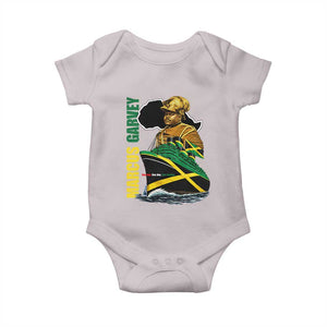 Marcus Garvey Jamaica Pride Baby Onesie One God One Aim One Destiny TS12 Ice Gray Print Your Wear