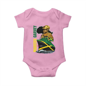 Marcus Garvey Jamaica Pride Baby Onesie One God One Aim One Destiny TS12 Light Pink Print Your Wear
