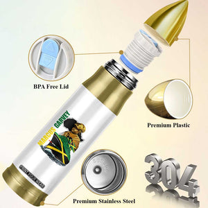 Marcus Garvey Jamaica Pride Bullet Tumbler One God One Aim One Destiny TS12 Print Your Wear