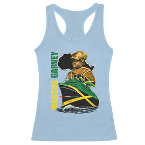 Marcus Garvey Jamaica Pride Racerback Tank Top One God One Aim One Destiny TS12 Light Blue Print Your Wear