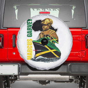Marcus Garvey Jamaica Pride Spare Tire Cover One God One Aim One Destiny TS12 White Print Your Wear