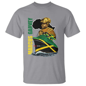 Marcus Garvey Jamaica Pride T Shirt One God One Aim One Destiny TS12 Sport Gray Print Your Wear