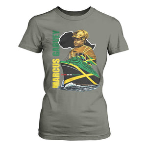Marcus Garvey Jamaica Pride T Shirt For Women One God One Aim One Destiny TS12 Military Green Print Your Wear
