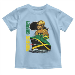 Marcus Garvey Jamaica Pride Toddler T Shirt One God One Aim One Destiny TS12 Light Blue Print Your Wear