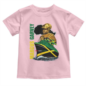 Marcus Garvey Jamaica Pride Toddler T Shirt One God One Aim One Destiny TS12 Light Pink Print Your Wear