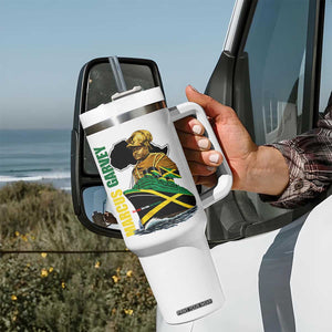 Marcus Garvey Jamaica Pride Tumbler With Handle One God One Aim One Destiny TS12 Print Your Wear