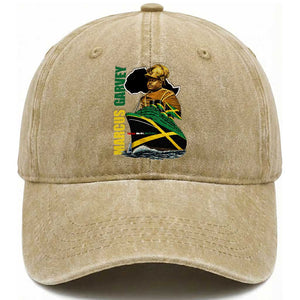 Marcus Garvey Jamaica Pride Washed Cotton Baseball Cap One God One Aim One Destiny TS12 Print Your Wear