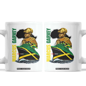 Marcus Garvey Jamaica Pride Coffee Mug One God One Aim One Destiny TS12 White Print Your Wear