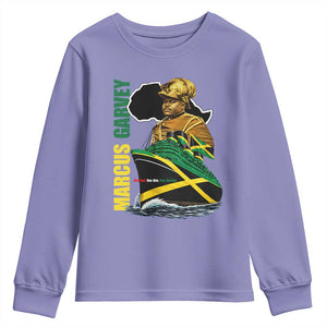 Marcus Garvey Jamaica Pride Youth Sweatshirt One God One Aim One Destiny TS12 Violet Print Your Wear