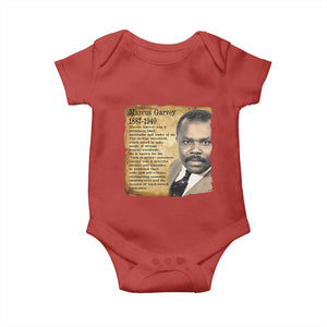 Marcus Garvey Baby Onesie Strong Black History Leader TS12 Red Print Your Wear