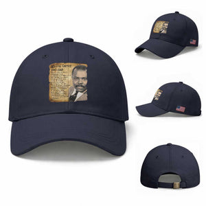 Marcus Garvey Baseball Cap Strong Black History Leader TS12 Baseball Cap Universal Fit Navy Print Your Wear
