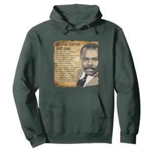 Marcus Garvey Hoodie Strong Black History Leader TS12 Dark Forest Green Print Your Wear