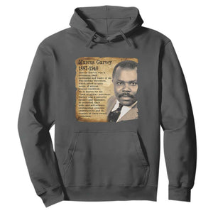 Marcus Garvey Hoodie Strong Black History Leader TS12 Dark Heather Print Your Wear