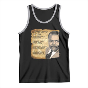 Marcus Garvey Tank Top Strong Black History Leader TS12 Black Athletic Heather Print Your Wear