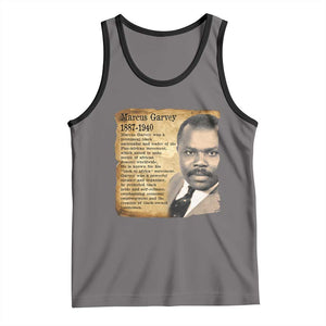 Marcus Garvey Tank Top Strong Black History Leader TS12 Deep Heather Black Print Your Wear