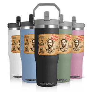 Marcus Garvey Flip Straw Tumbler First National Hero Of Jamaica Legacy TS12 Print Your Wear