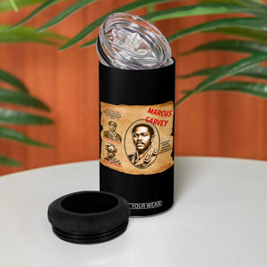 Marcus Garvey 4 in 1 Can Cooler Tumbler First National Hero Of Jamaica Legacy TS12 Print Your Wear