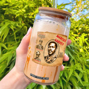 Marcus Garvey Glass Can First National Hero Of Jamaica Legacy TS12 Black Print Your Wear