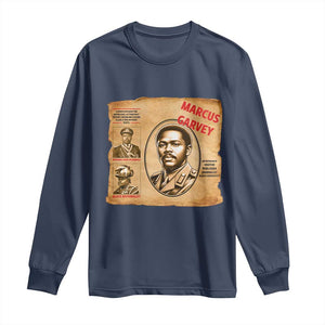 Marcus Garvey Long Sleeve Shirt First National Hero Of Jamaica Legacy TS12 Navy Print Your Wear