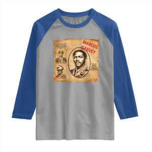 Marcus Garvey Raglan Shirt First National Hero Of Jamaica Legacy TS12 Sport Gray Royal Print Your Wear