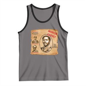 Marcus Garvey Tank Top First National Hero Of Jamaica Legacy TS12 Deep Heather Black Print Your Wear