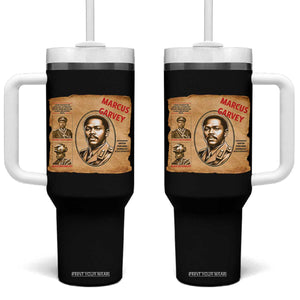 Marcus Garvey Tumbler With Handle First National Hero Of Jamaica Legacy TS12 One Size: 40 oz Black Print Your Wear