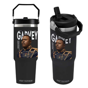 Vintage Black History Hero Marcus Garvey Flip Straw Tumbler Black Pride TS12 One Size: 30 oz Black Print Your Wear