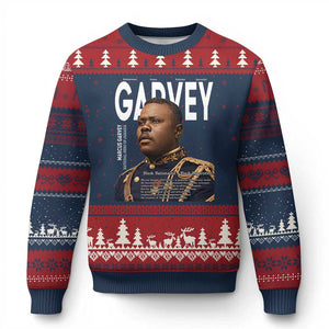 Vintage Black History Hero Marcus Garvey Ugly Christmas Sweater Black Pride TS12 Navy Red Print Your Wear