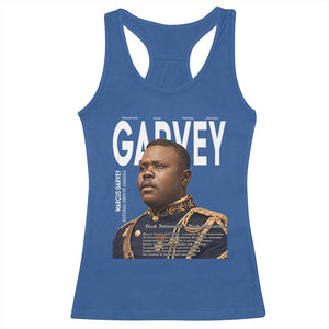 Vintage Black History Hero Marcus Garvey Racerback Tank Top Black Pride TS12 Royal Blue Print Your Wear