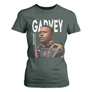 Vintage Black History Hero Marcus Garvey T Shirt For Women Black Pride TS12 Dark Forest Green Print Your Wear