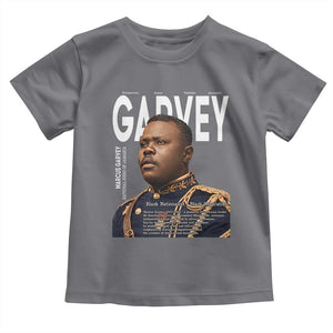 Vintage Black History Hero Marcus Garvey Toddler T Shirt Black Pride TS12 Charcoal Print Your Wear