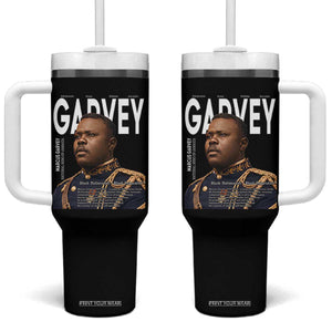 Vintage Black History Hero Marcus Garvey Tumbler With Handle Black Pride TS12 One Size: 40 oz Black Print Your Wear