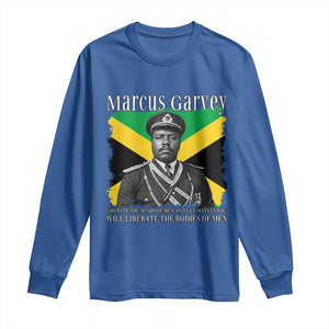 Marcus Garvey Liberation Quote Long Sleeve Shirt Liberate The Minds Of Men TS12 Royal Blue Print Your Wear