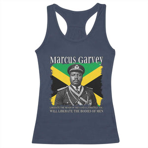 Marcus Garvey Liberation Quote Racerback Tank Top Liberate The Minds Of Men TS12 Navy Print Your Wear