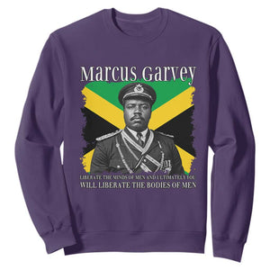 Marcus Garvey Liberation Quote Sweatshirt Liberate The Minds Of Men TS12 Purple Print Your Wear