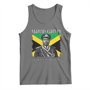Marcus Garvey Liberation Quote Tank Top Liberate The Minds Of Men TS12 Black Heather Print Your Wear