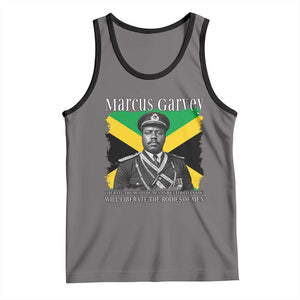 Marcus Garvey Liberation Quote Tank Top Liberate The Minds Of Men TS12 Deep Heather Black Print Your Wear