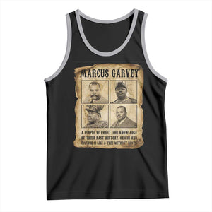 Vintage Marcus Garvey Quote Tank Top A People Without Knowledge Of Their Past TS12 Black Athletic Heather Print Your Wear