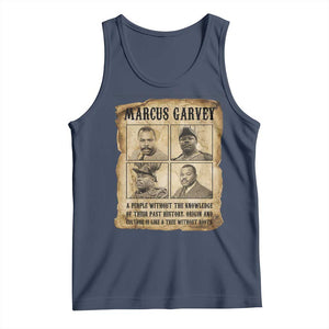 Vintage Marcus Garvey Quote Tank Top A People Without Knowledge Of Their Past TS12 Navy Print Your Wear