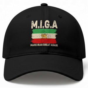 Make Iran Great Again Baseball Cap Iran 2026 Resistance TS12 Print Your Wear