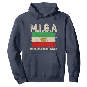 Make Iran Great Again Hoodie Iran 2026 Resistance TS12 Navy Print Your Wear
