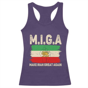 Make Iran Great Again Racerback Tank Top Iran 2026 Resistance TS12 Purple Print Your Wear