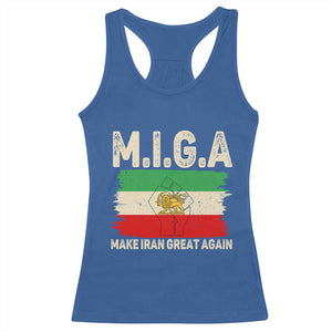Make Iran Great Again Racerback Tank Top Iran 2026 Resistance TS12 Royal Blue Print Your Wear