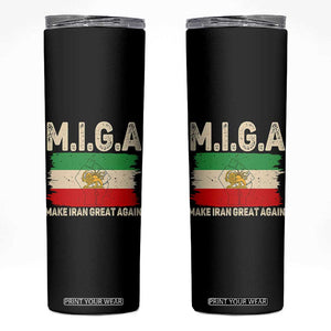 Make Iran Great Again Skinny Tumbler Iran 2026 Resistance TS12 Black Print Your Wear