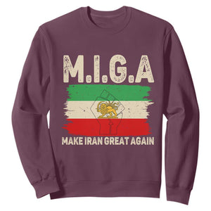 Make Iran Great Again Sweatshirt Iran 2026 Resistance TS12 Maroon Print Your Wear